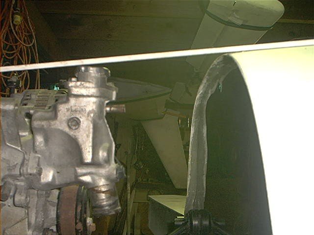 Water pump clearance