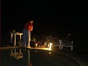 Char doing some night gardening