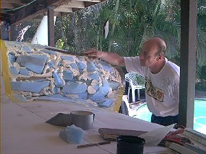 Carving the foam