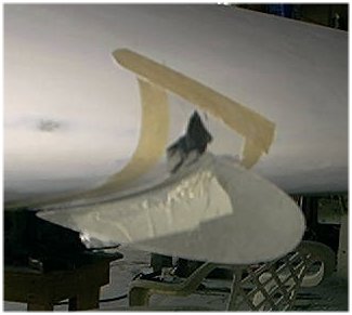 Using metal duct tape to hold the vortilon in place