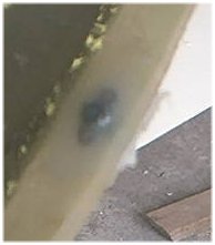 A nutplate buried in flox and 1 ply BID