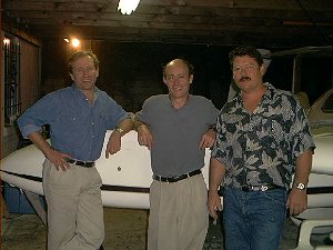 From left to right, Beno�t, myself and Todd (the canopy guy) Silver