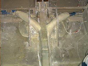 Heater and AC pipes insulated under the seats.